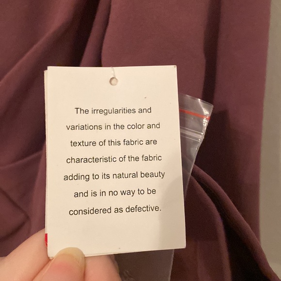 Oleg Cassini Knee Length Crepe Dress with Cascade in Color Chianti [Size: 14] - Picture 14 of 16